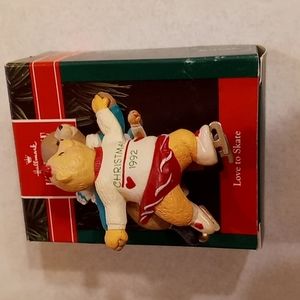 Hallmark 1992 Love to Skate Keepsake Ornament with Box